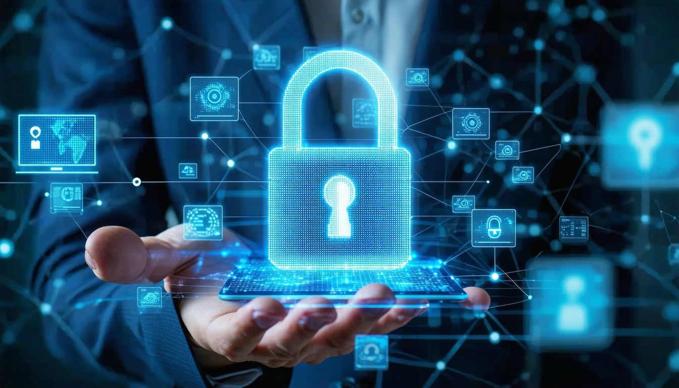 cybersecurity concept Global network security technology business people protect personal information Encryption with a padlock icon on the virtual interface cybersecurity concept Global network security technology business people protect personal information Encryption with a padlock icon on the virtual interface
